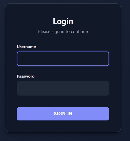 Authentication Login