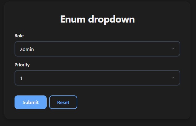 Enum Dropdowns