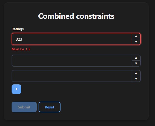 Item + List Constraints Combined