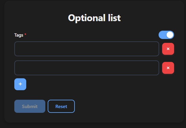 Optional Lists